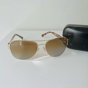 Coach Gold Aviator Sunglasses